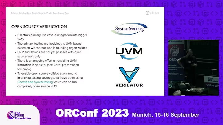 Caliptra: Building Open Source Security IP with Open Source Tools